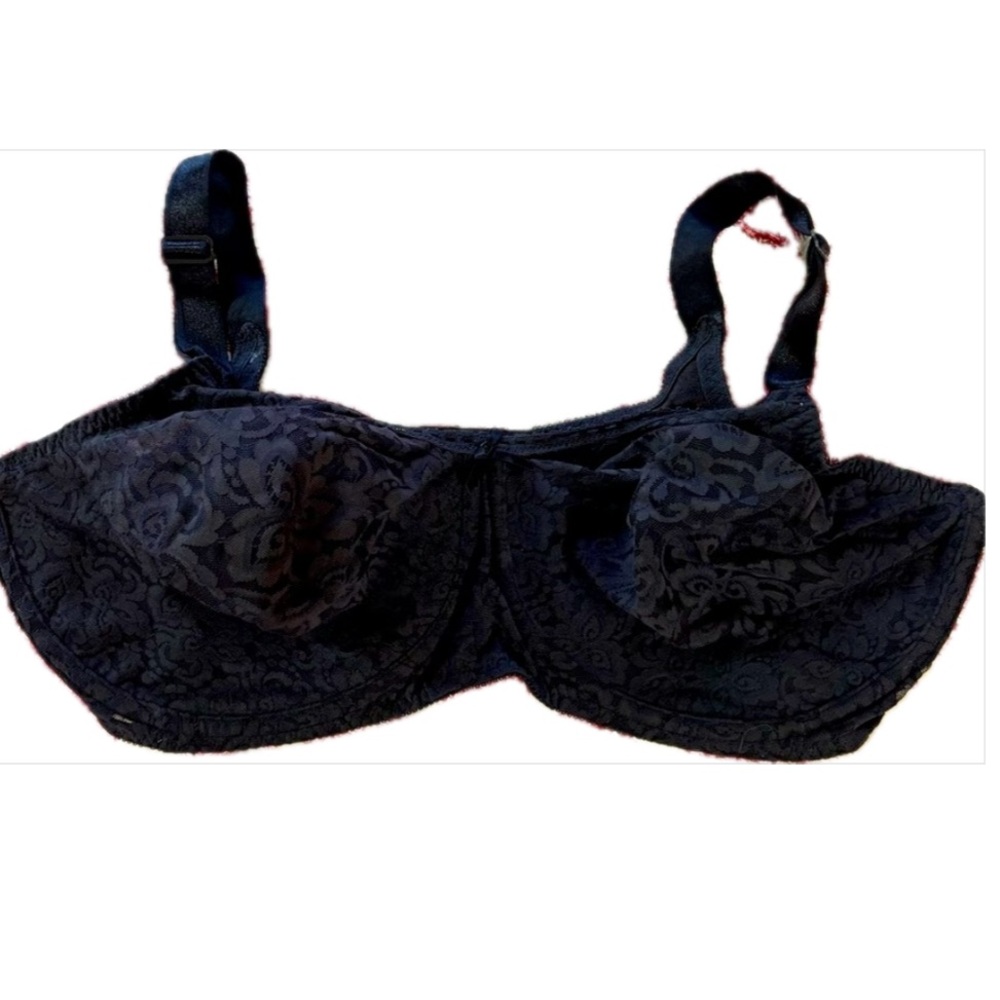 42E Bali Black Lace Full Coverage Bra
